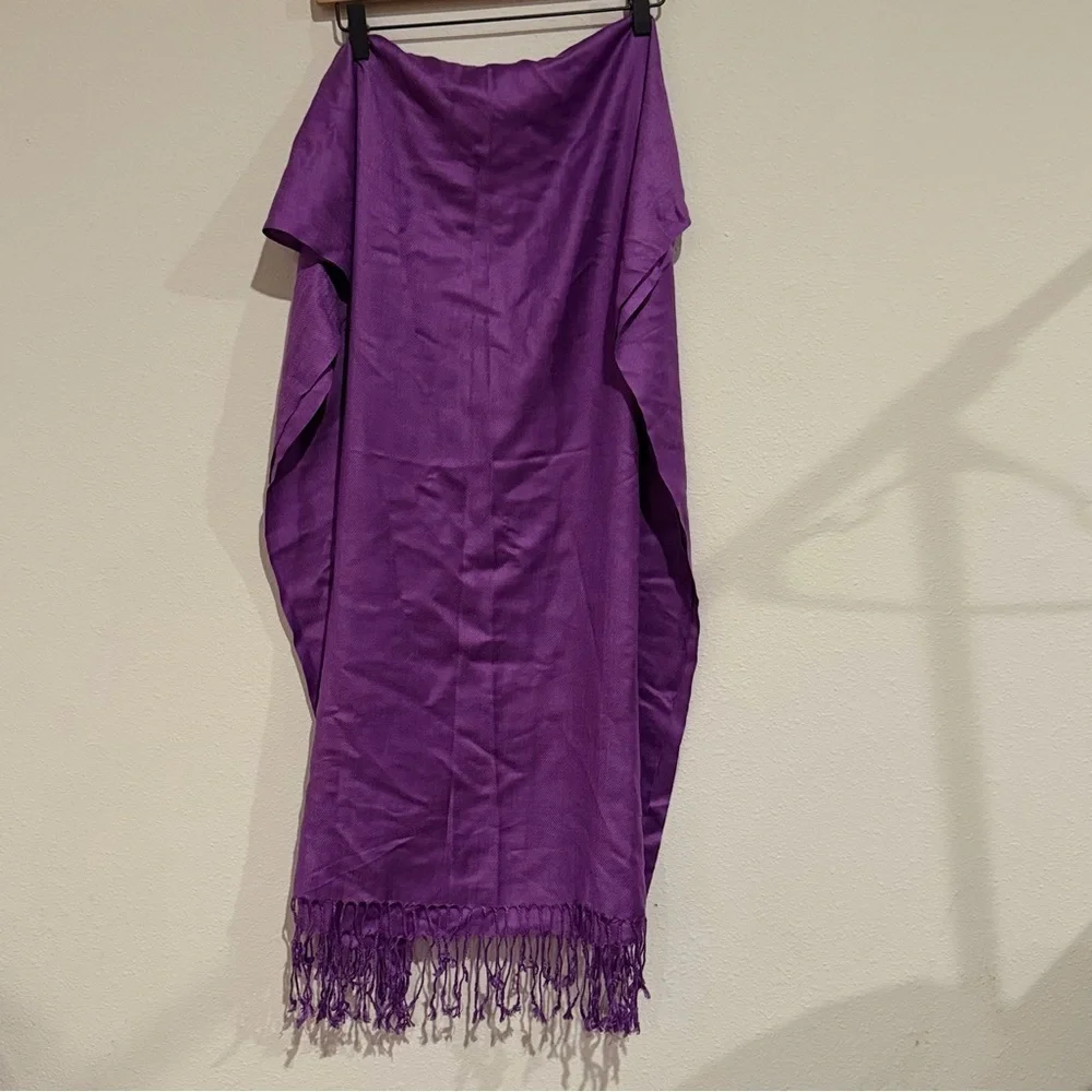 Elegant Purple Silk Scarf